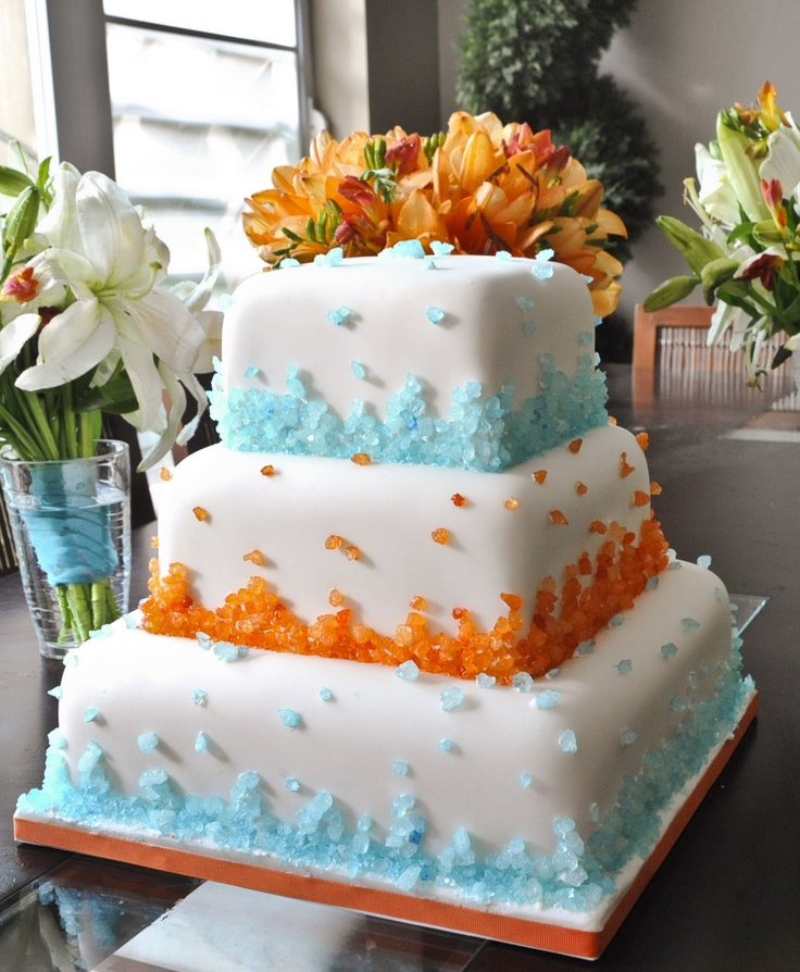 Wedding Cake with Rock Candy