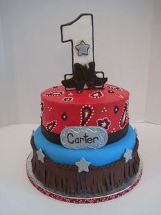 Western Themed Birthday Cake