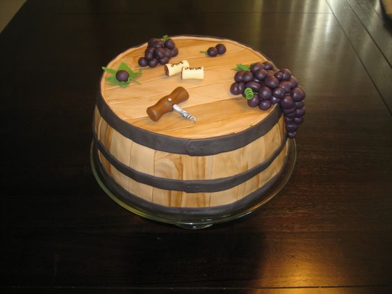 Wine Barrel Cake Fondant