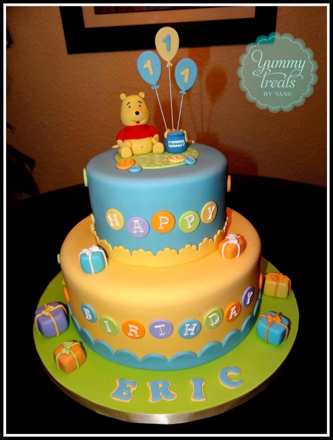 Winnie the Pooh First Birthday Cake