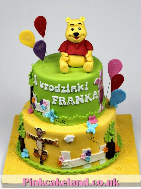 Winnie the Pooh First Birthday Cake