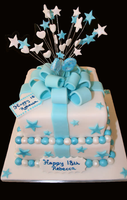 2 Tier Square Cake with Stars