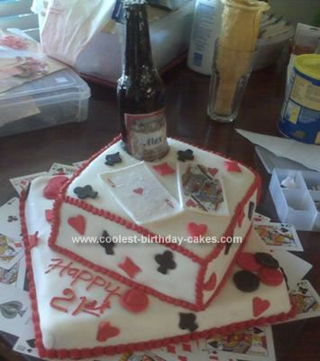 21st Birthday Beer Bottle Cake