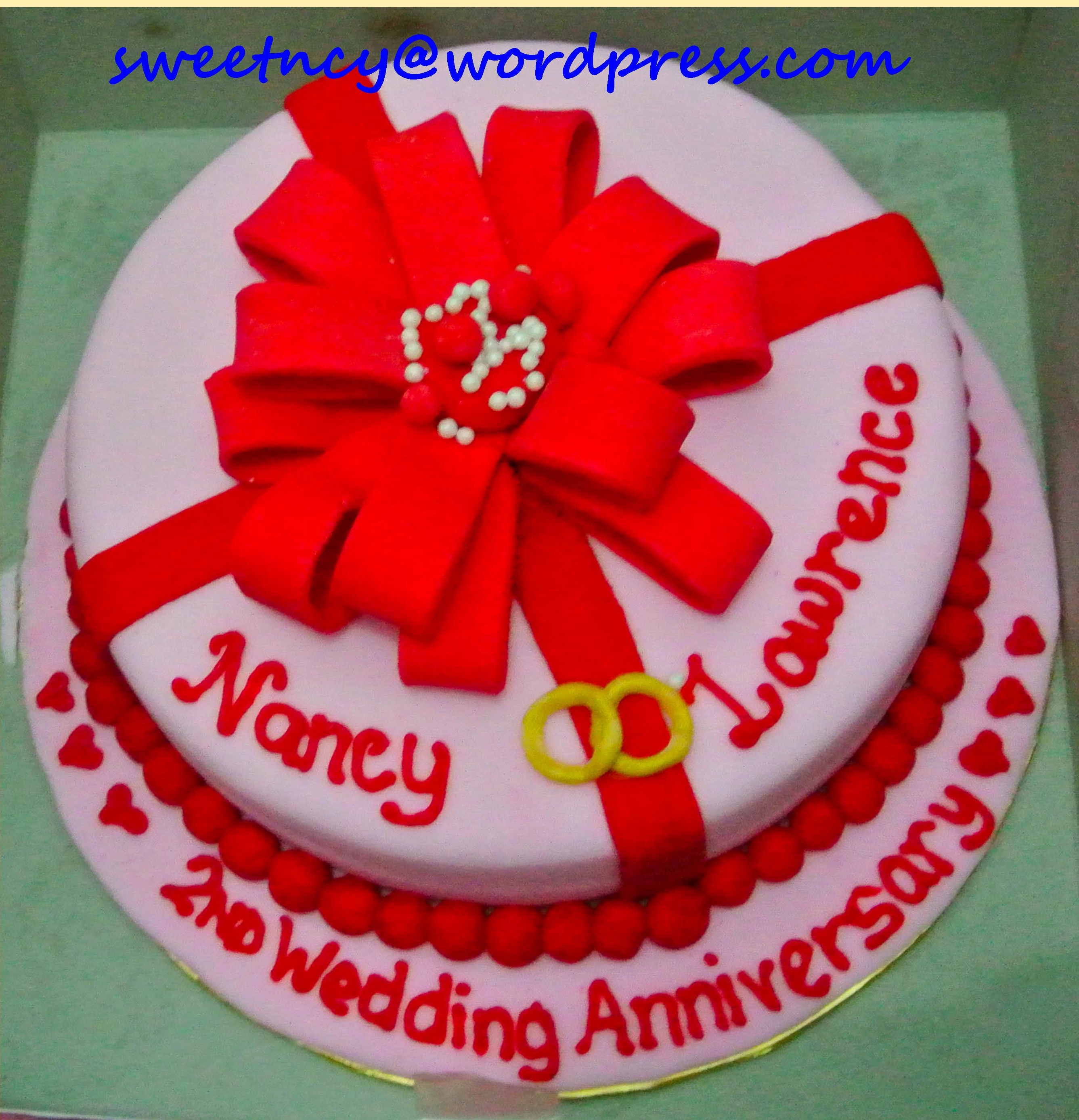 2nd Wedding Anniversary Cake