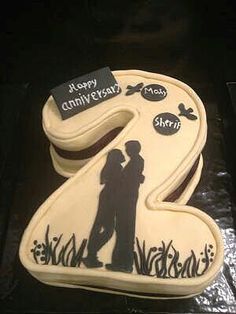 2nd Wedding Anniversary Cake