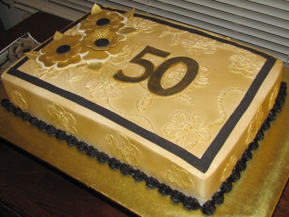 50th Anniversary Sheet Cake