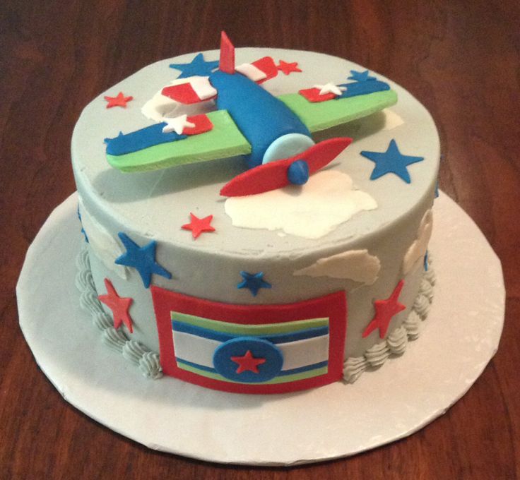 Airplane Baby Shower Cake