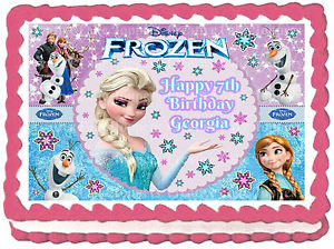 Anna and Elsa Frozen Birthday Cake Toppers