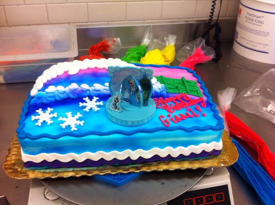 Anna and Elsa Frozen Sheet Cake