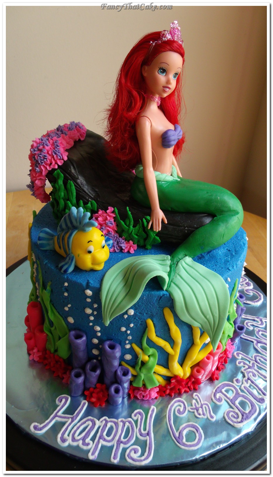 13 Photos of Little Mermaid Birthday Cake With Cupcakes