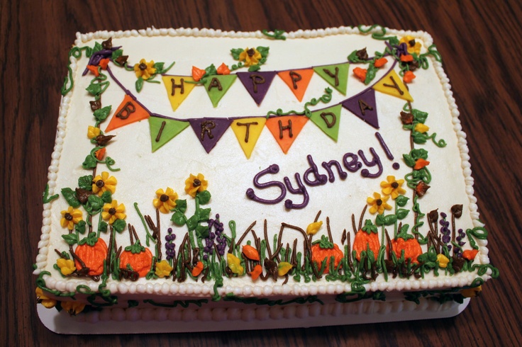 Autumn Birthday Cake