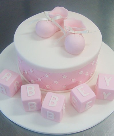 Baby Girl Christening Cake