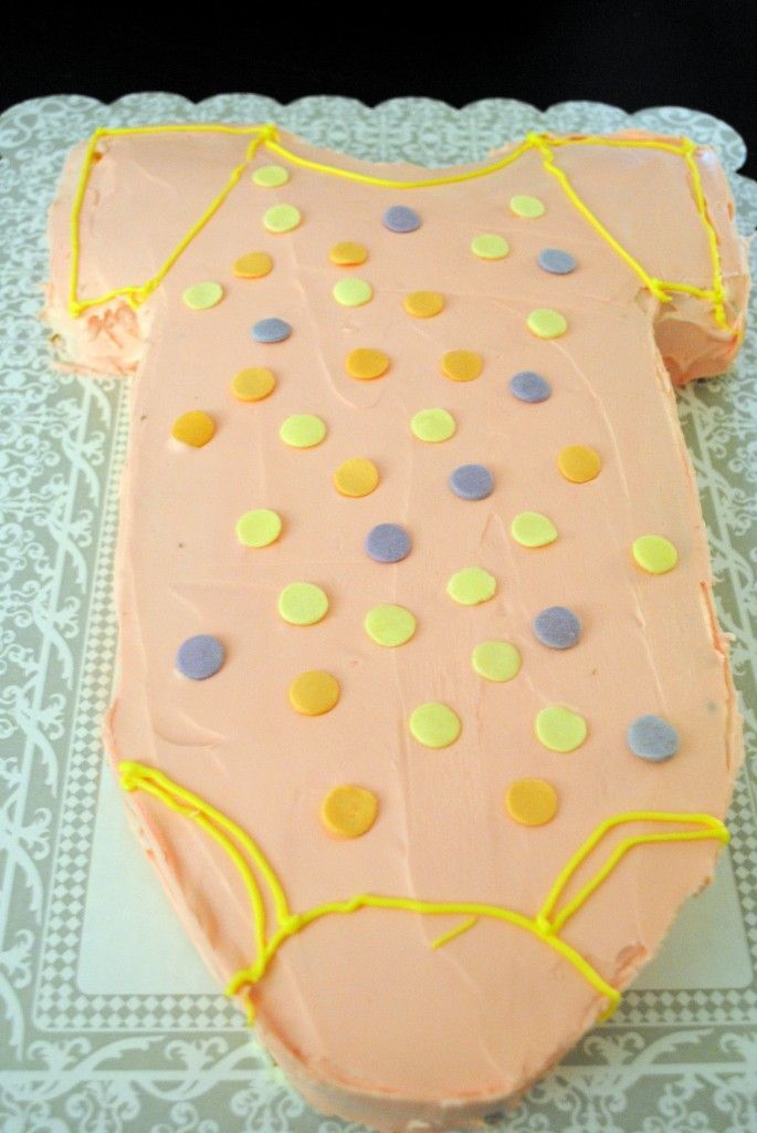 Baby Shower Cake Shaped Like Onesie