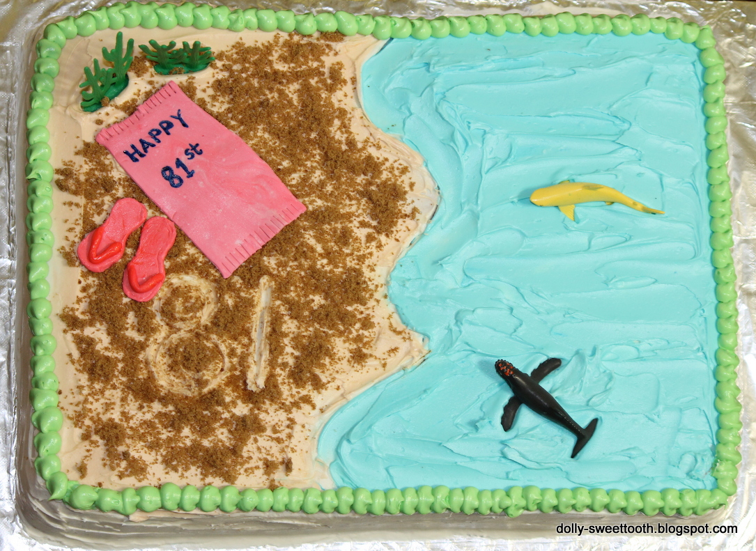 Beach Theme Birthday Sheet Cakes