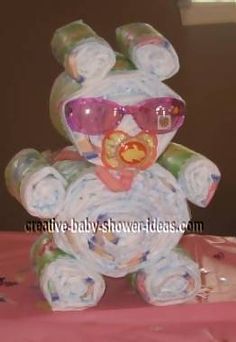 Bear Diaper Cake for Baby Shower Ideas