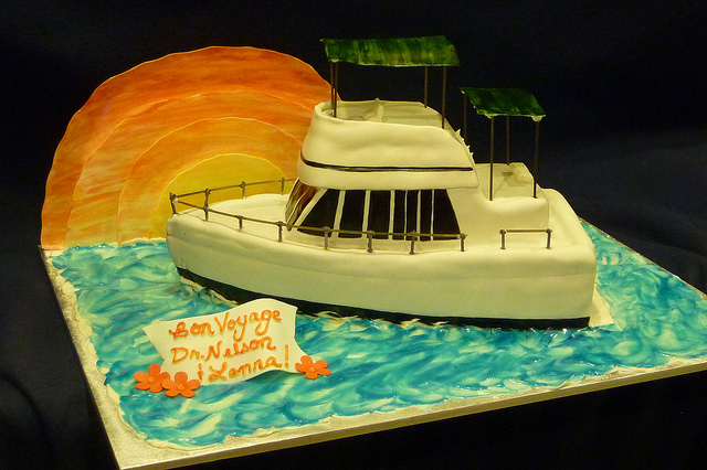 6 Photos of Boat Retirement Themed Cakes