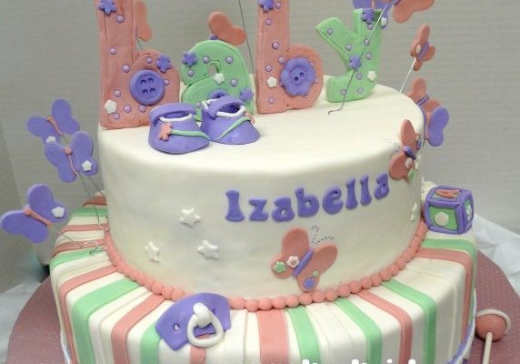 Butterfly Baby Shower Cake