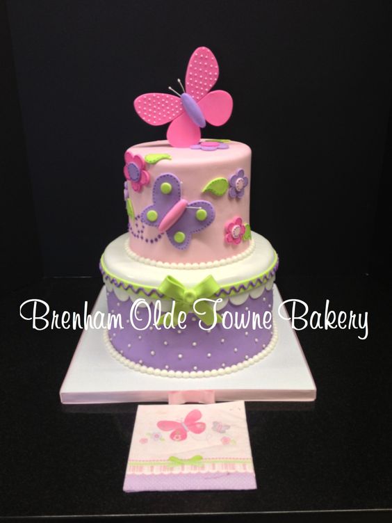 Butterfly Baby Shower Cake