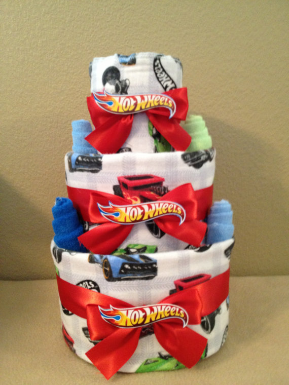 Car Baby Shower Diaper Cakes for Boys