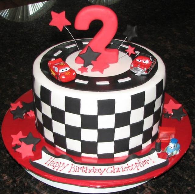 Cars 2 Year Old Birthday Cake