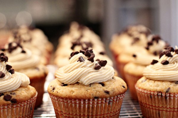 Chocolate Chip Cupcakes with Cream Cheese