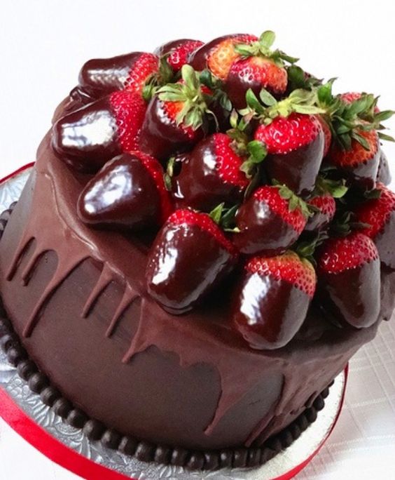 Chocolate Covered Strawberry Cake