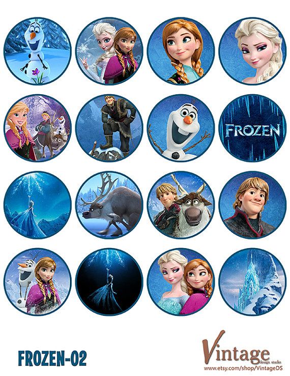 Disney Frozen Birthday Cupcake Toppers