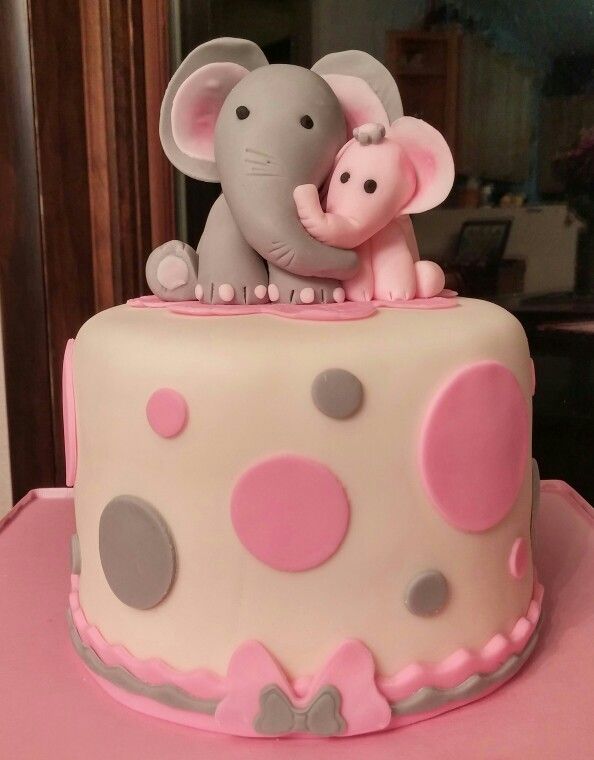 Elephant Baby Shower Cake