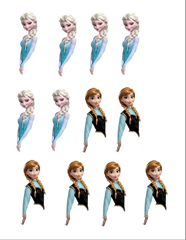 Elsa Frozen Cupcake Toppers Printable