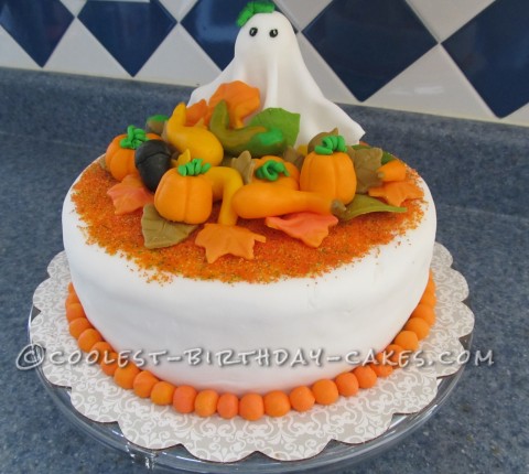 Fall Halloween Birthday Cake