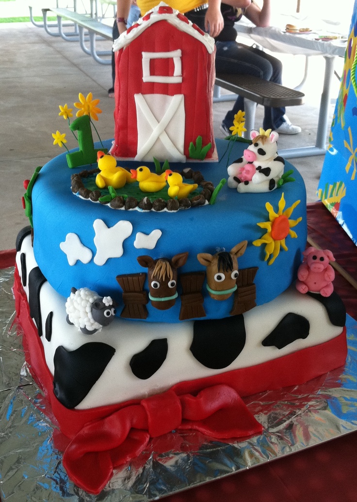 Farm Themed Birthday Cake