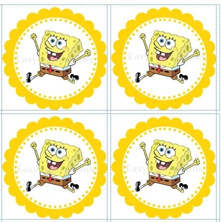 9 Photos of Printable Spongebob Birthday Cakes