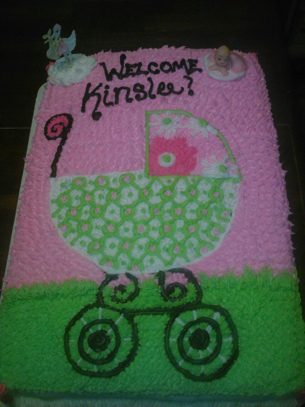 Girl Baby Shower Sheet Cake