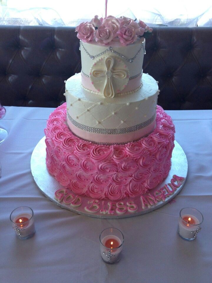 Girl Baptism Cake