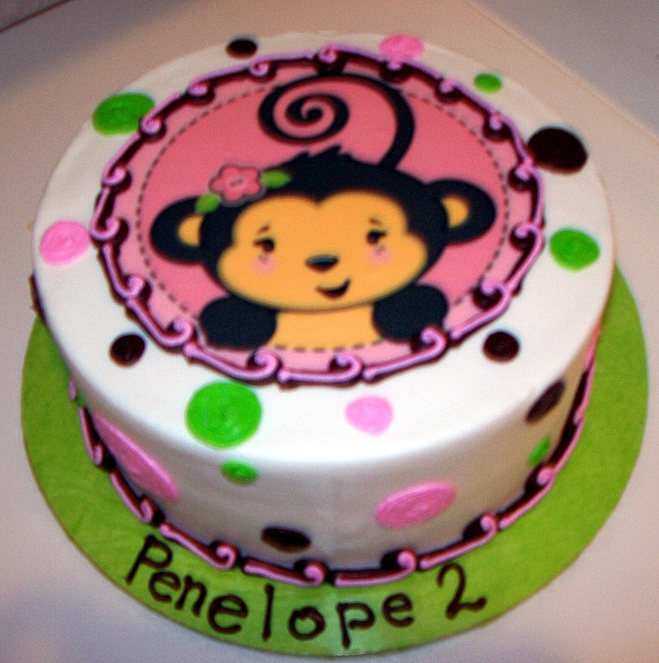 12 Photos of Monkey Birthday Cakes For Girls