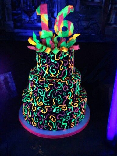 Glow in Dark Birthday Cake Ideas