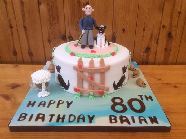 Happy 80th Birthday Cake for Men