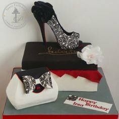 High Heel Shoe and Purse Cake