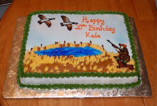 Hunting Theme Sheet Cake