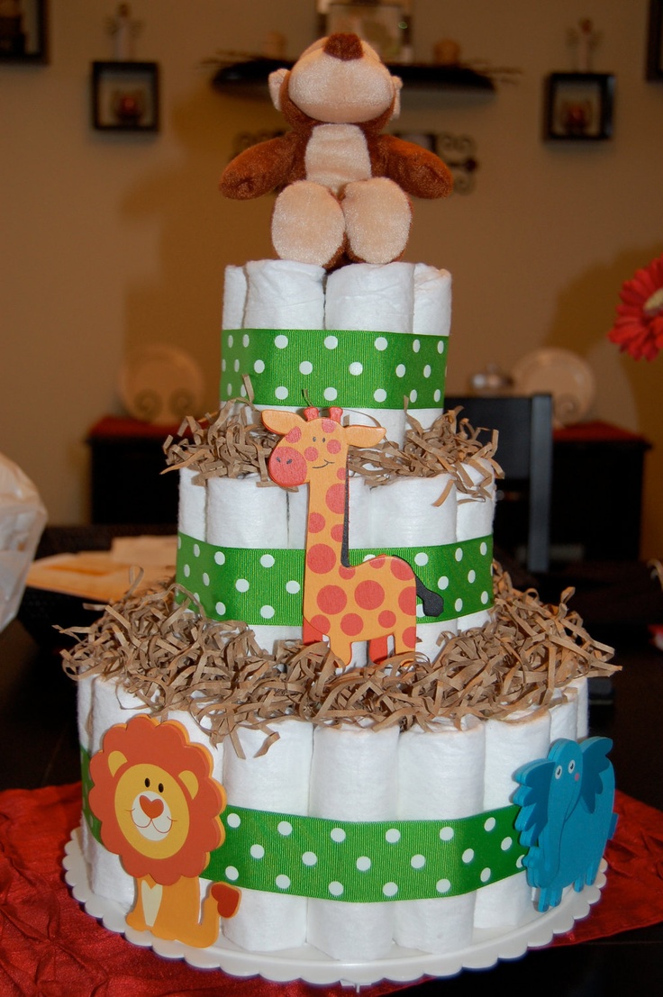 Jungle Diaper Cake