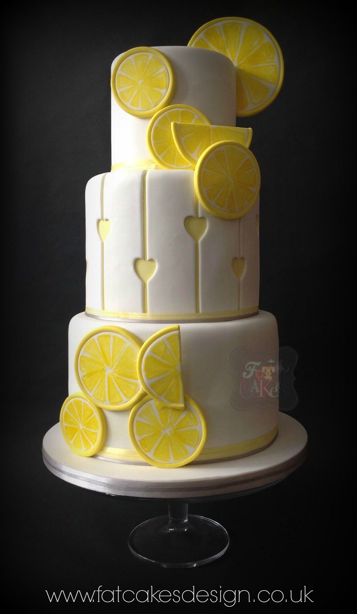 Lemon Yellow Wedding Cake