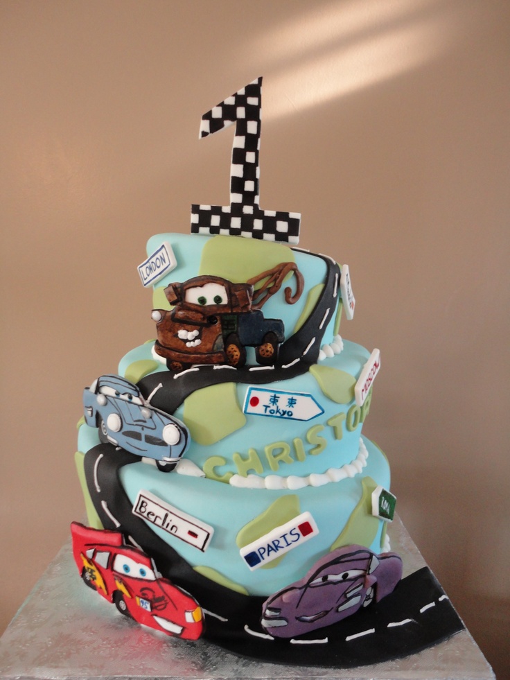 Lightening McQueen and Mater Cake