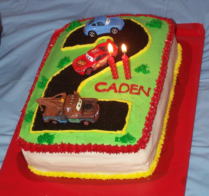 Lightning McQueen 2nd Birthday Cake