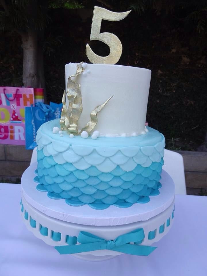 Mermaid Themed Birthday Party Cake