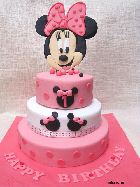 10 Photos of One Year Old Birthday Cakes Minnie Mouse