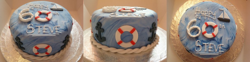 Nautical 60th Birthday Cake