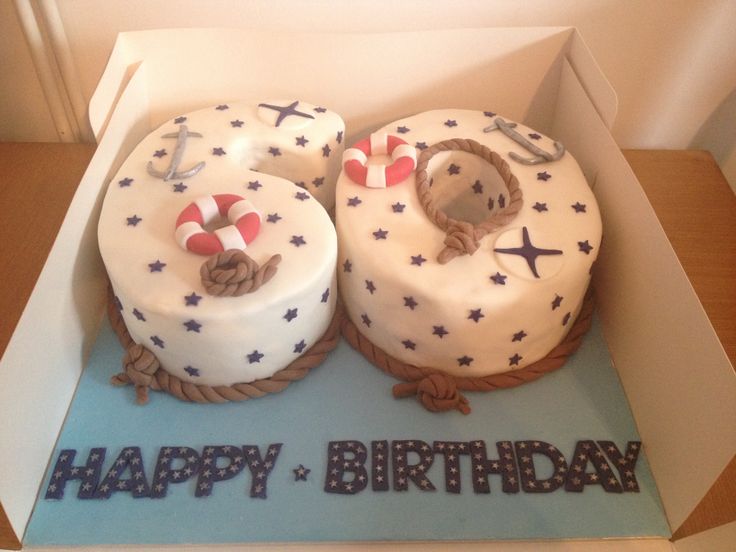 Nautical 60th Birthday Cake