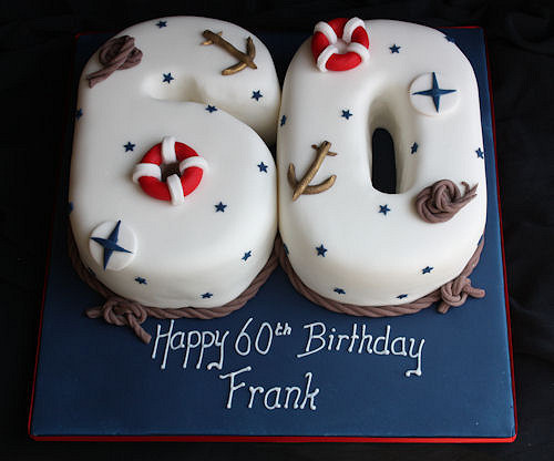 Nautical 60th Birthday Cake