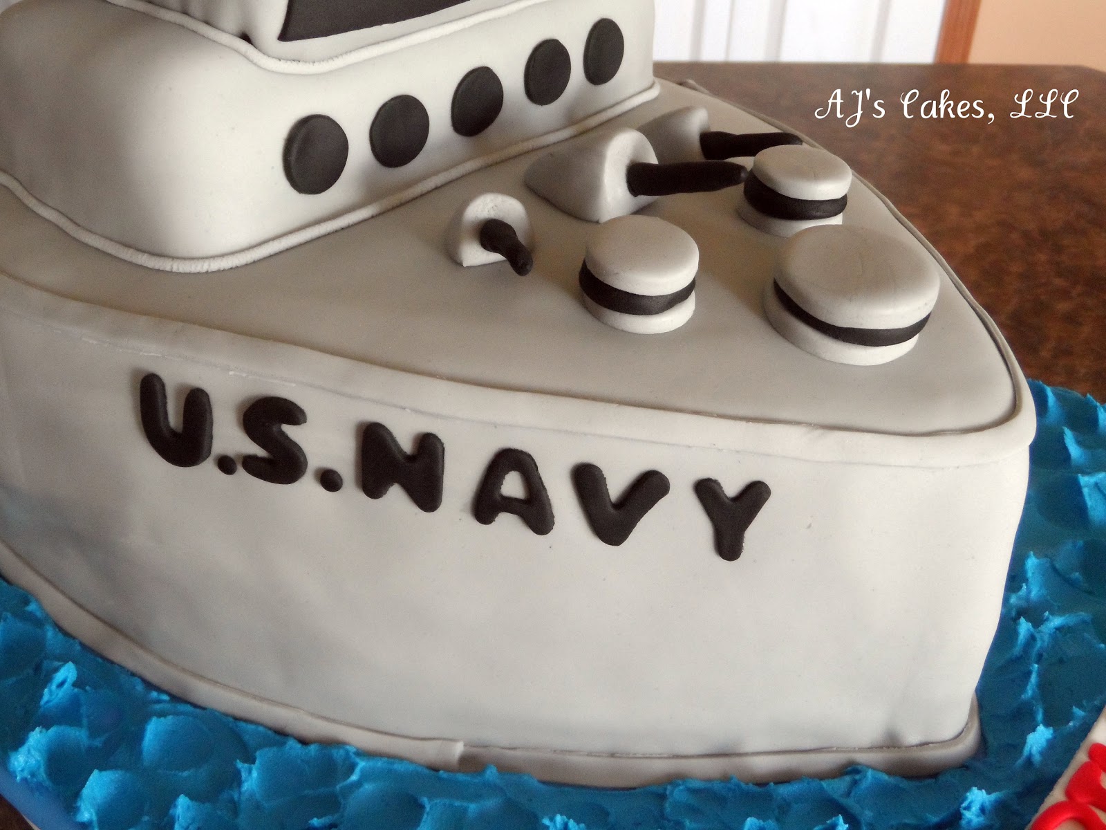 Navy Ship Happy Birthday Cake