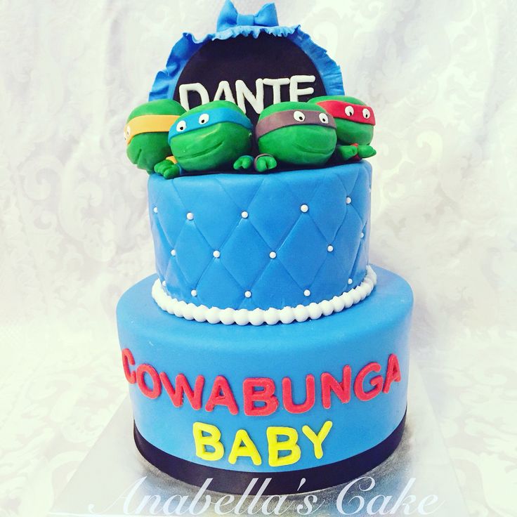 Ninja Turtle Baby Shower Cake